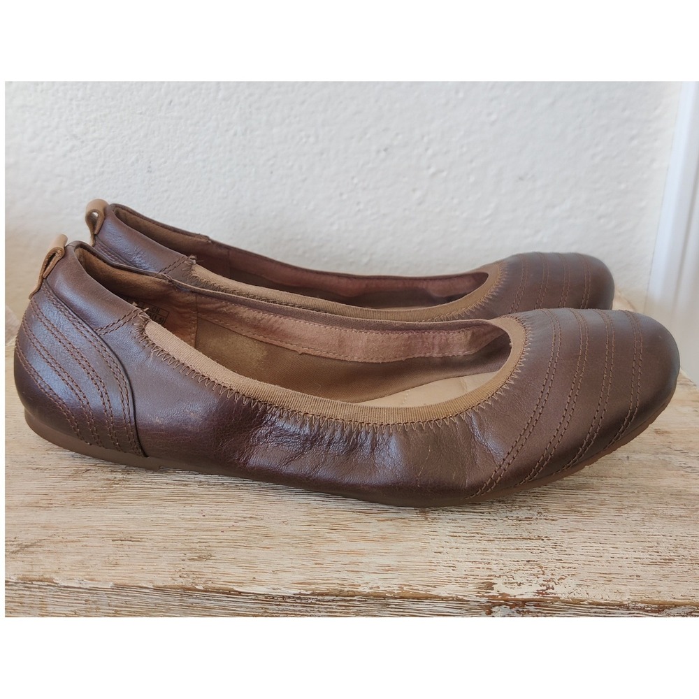 Timberland Earthkeepers Brown Leather Ballet Flats Womens Office Casual Size 9